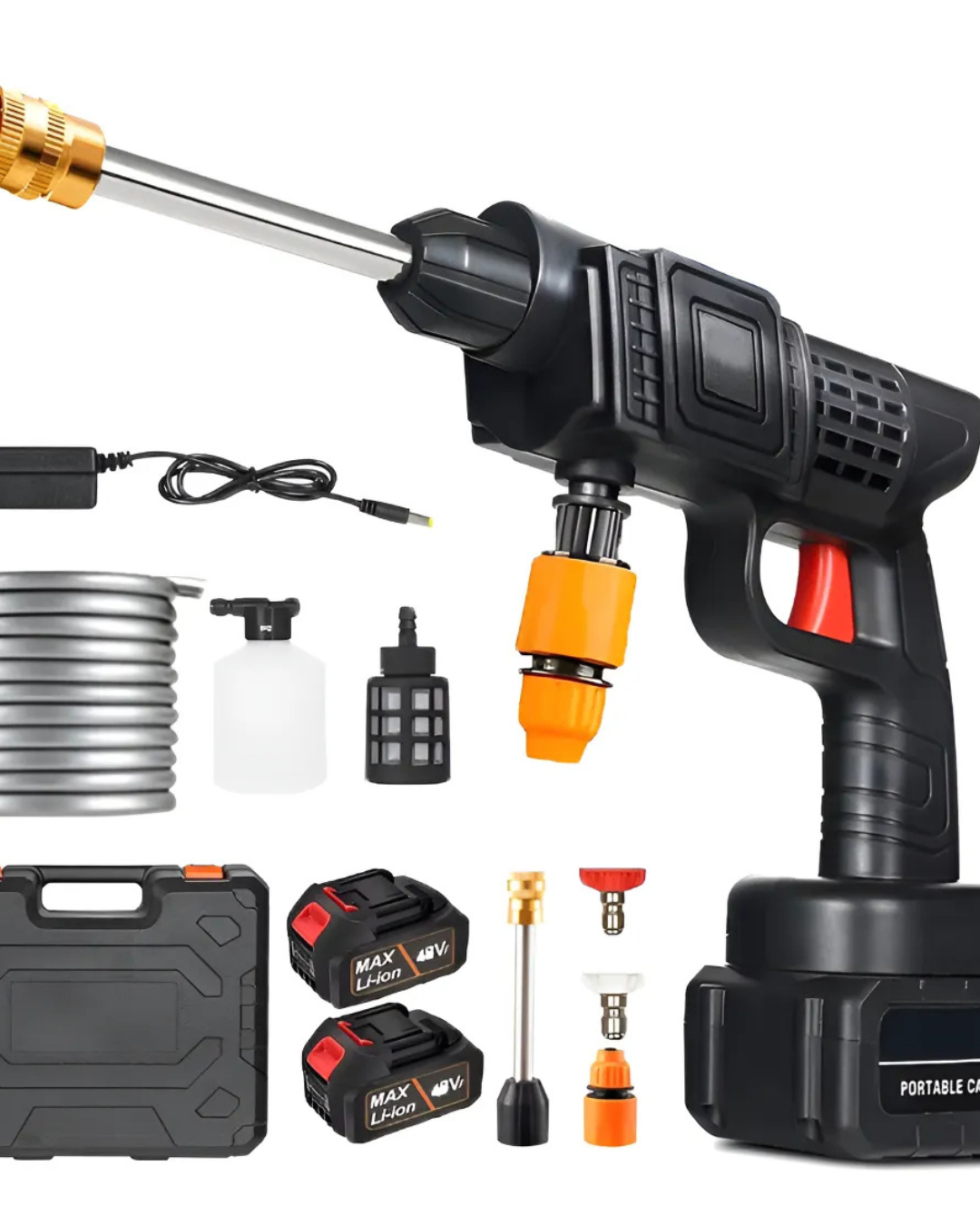 Hidrolavadora Inalámbrica Portátil Recargable 48v 2 Baterías