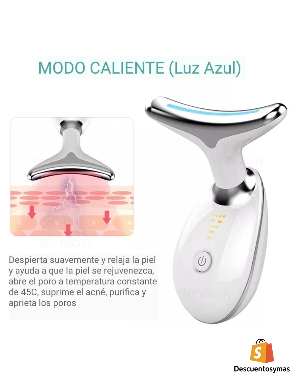 Masajeador Facial Reductor Arrugas y Papada Recargable