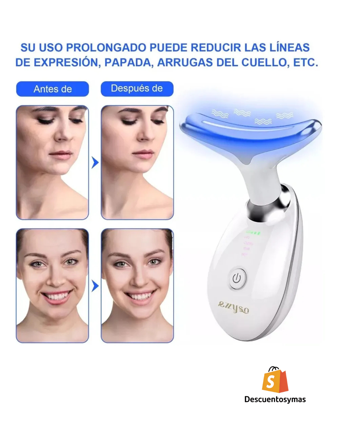 Masajeador Facial Reductor Arrugas y Papada Recargable